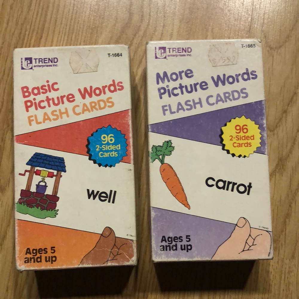 Carson Dellosa Flash Cards Basic & More Picture Words Trend Enterprises 5+
